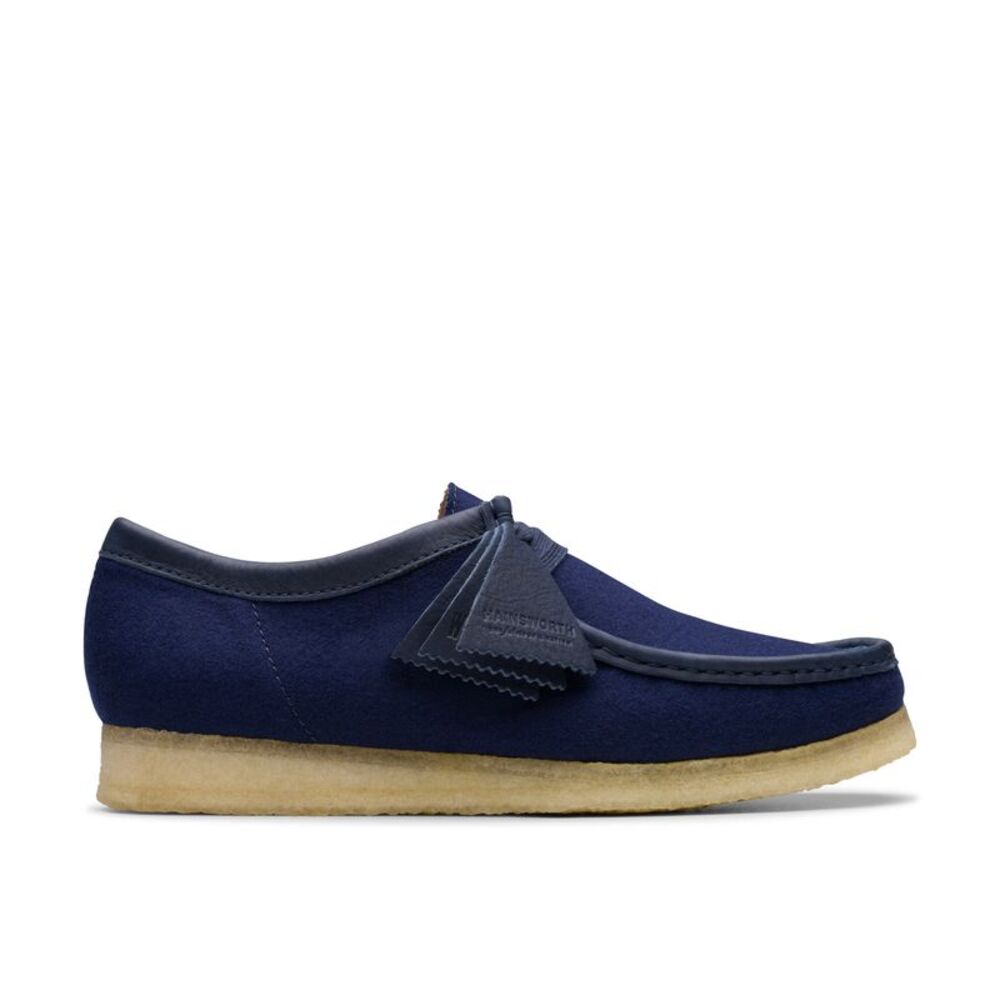 Clarks Mens Wallabee Blue Shoes (NWT)